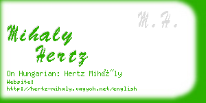 mihaly hertz business card